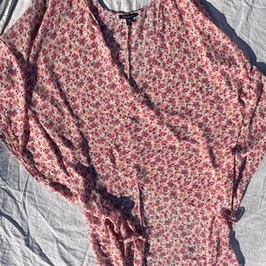 American Eagle floral sheer cardigan